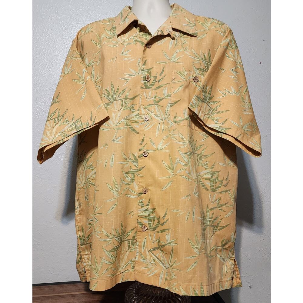 Montego Joe Hawaiian SS Shirt Orange Floral Pattern Button-up Size XXL